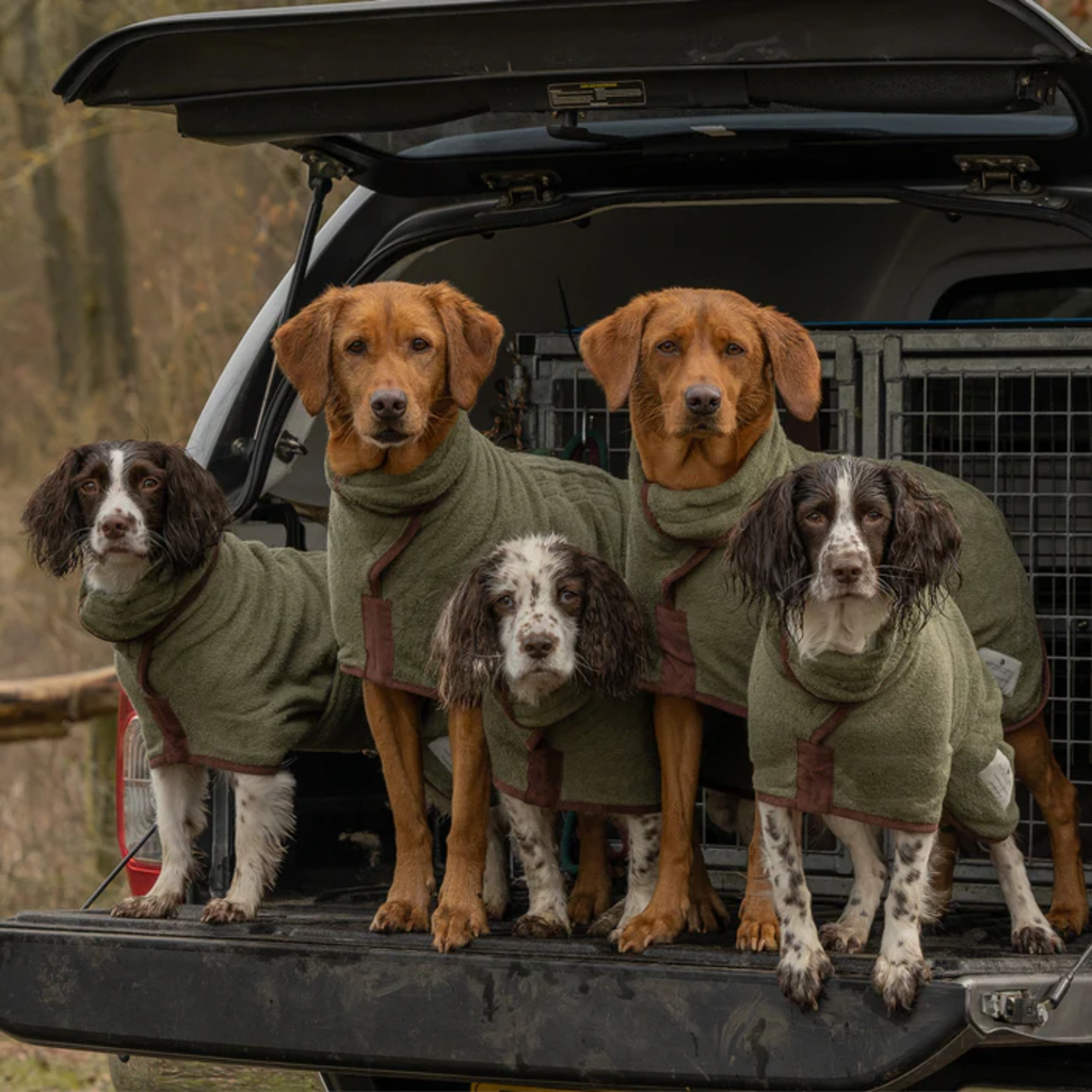 Ruff and Tumble Country Dog Drying Coat - Moss