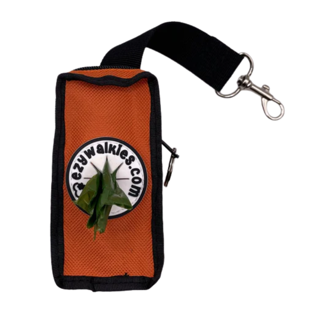 Ezy Walkies Zip 2 Lead Bag - Burnt Orange