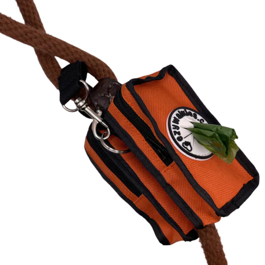 Ezy Walkies Zip 2 Lead Bag - Burnt Orange