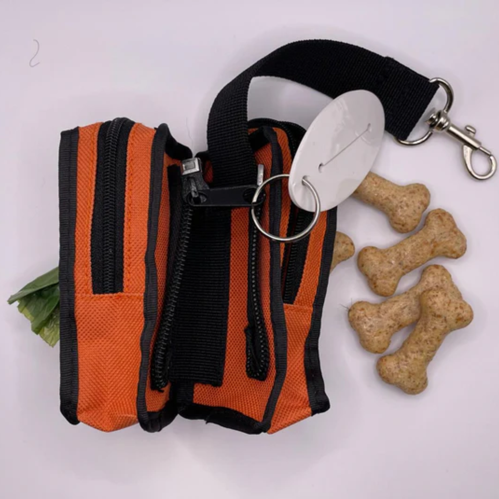 Ezy Walkies Zip 2 Lead Bag - Burnt Orange