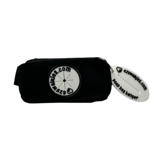 Ezy Walkies Zip 2 Lead Bag - Black Noir