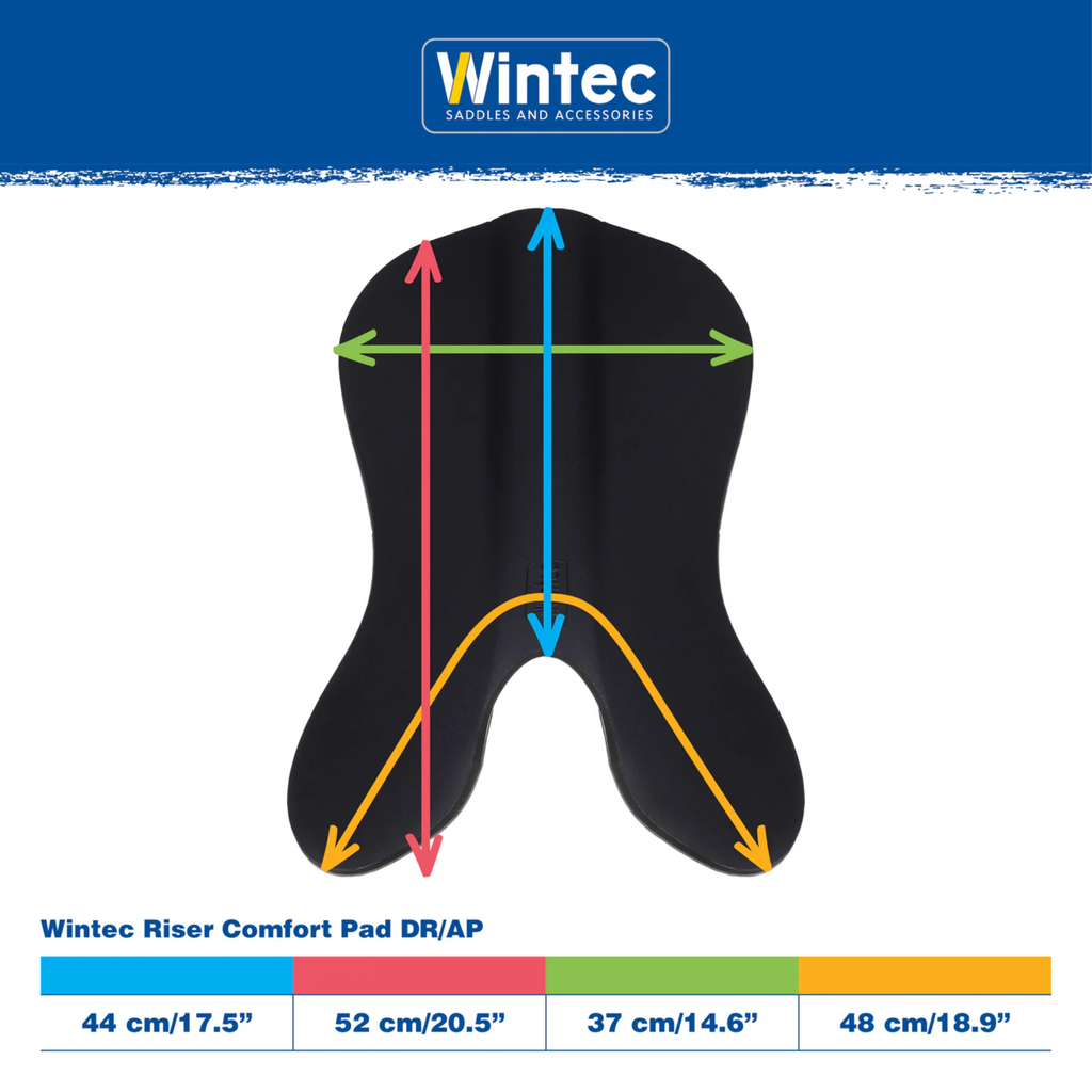 Wintec Riser Comfort Pad Dressage/All Purpose - Black