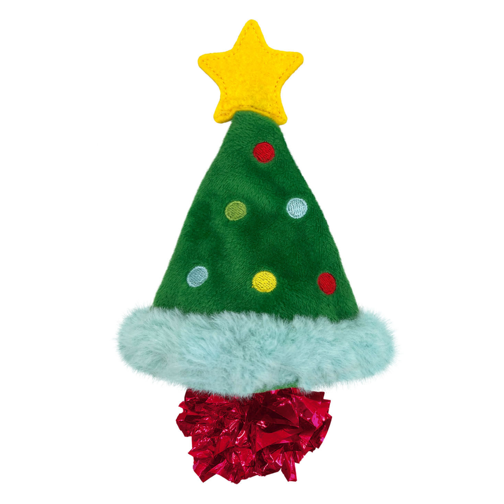 Kong Holiday Cat Crackles Christmas Tree Cat Toy