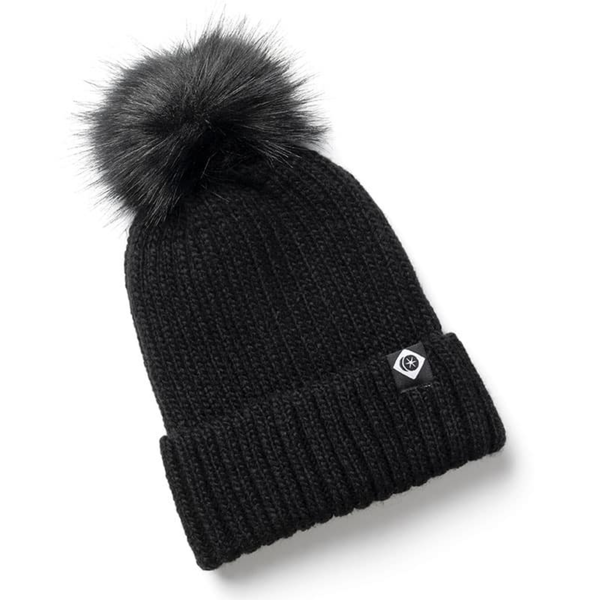 Charles Owen Ribbed Knitted Bobble Hat - Black