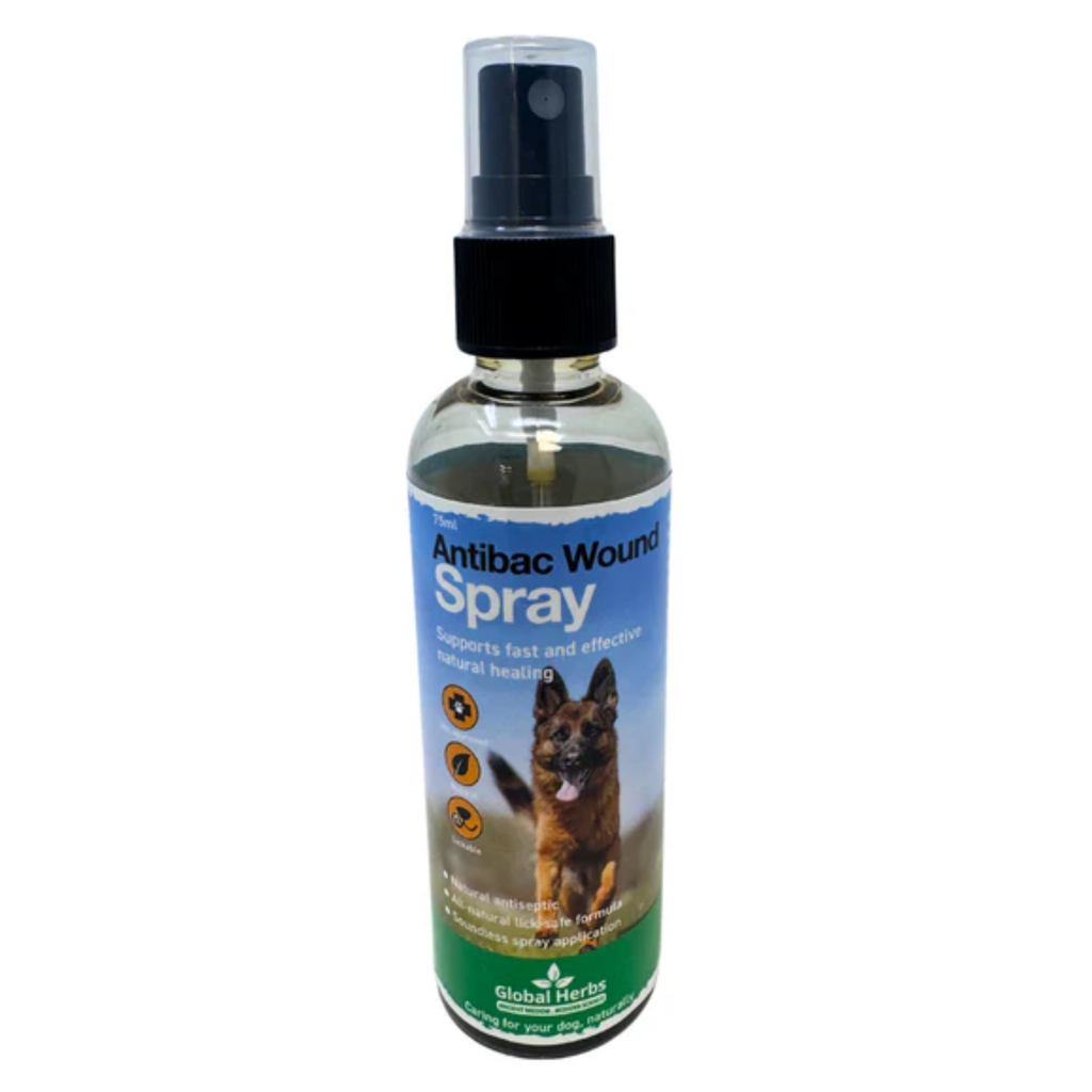 Global Herbs Canine Antibacterial Wound Spray - 75ml