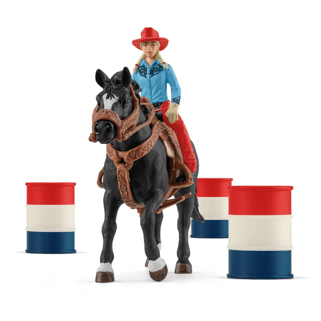 Schleich Cowgirl Barrel Racing Fun
