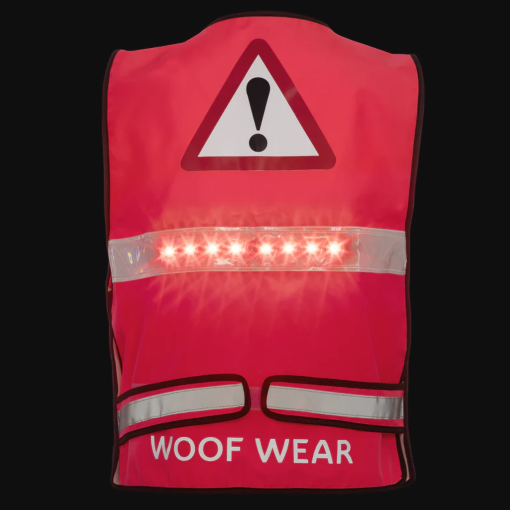 Woof Wear Junior LED Hi Vis Riding Vest - Hi Viz Pink