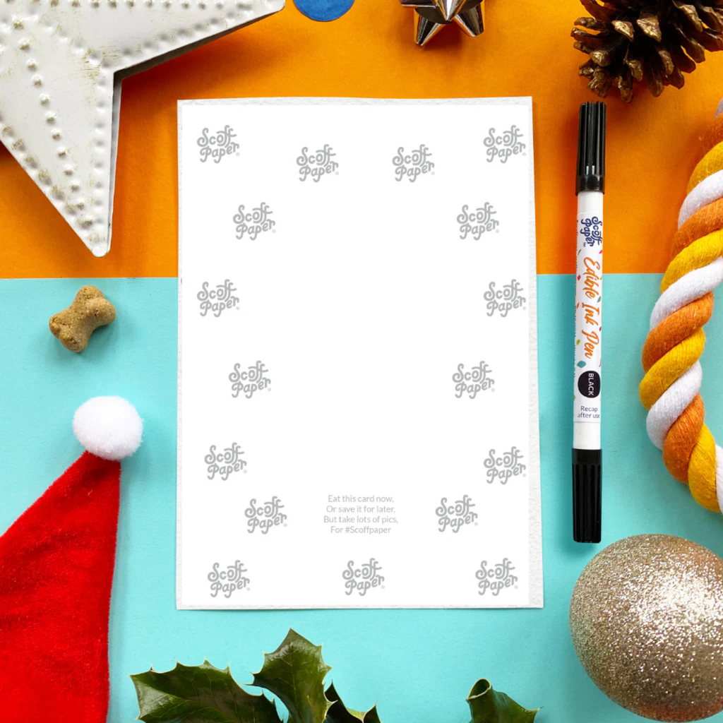 Scoff Paper Pastel Christmas Edible Card