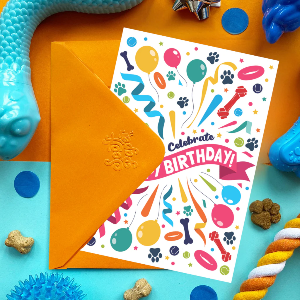 Scoff Paper Happy Birthday Lets Celebrate Edible Card
