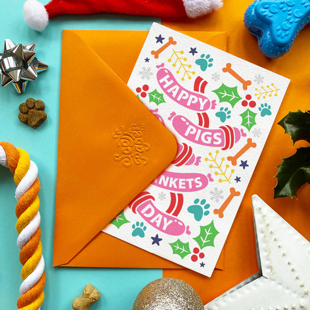 Scoff Paper Happy Pigs in Blankets Day Edible Card