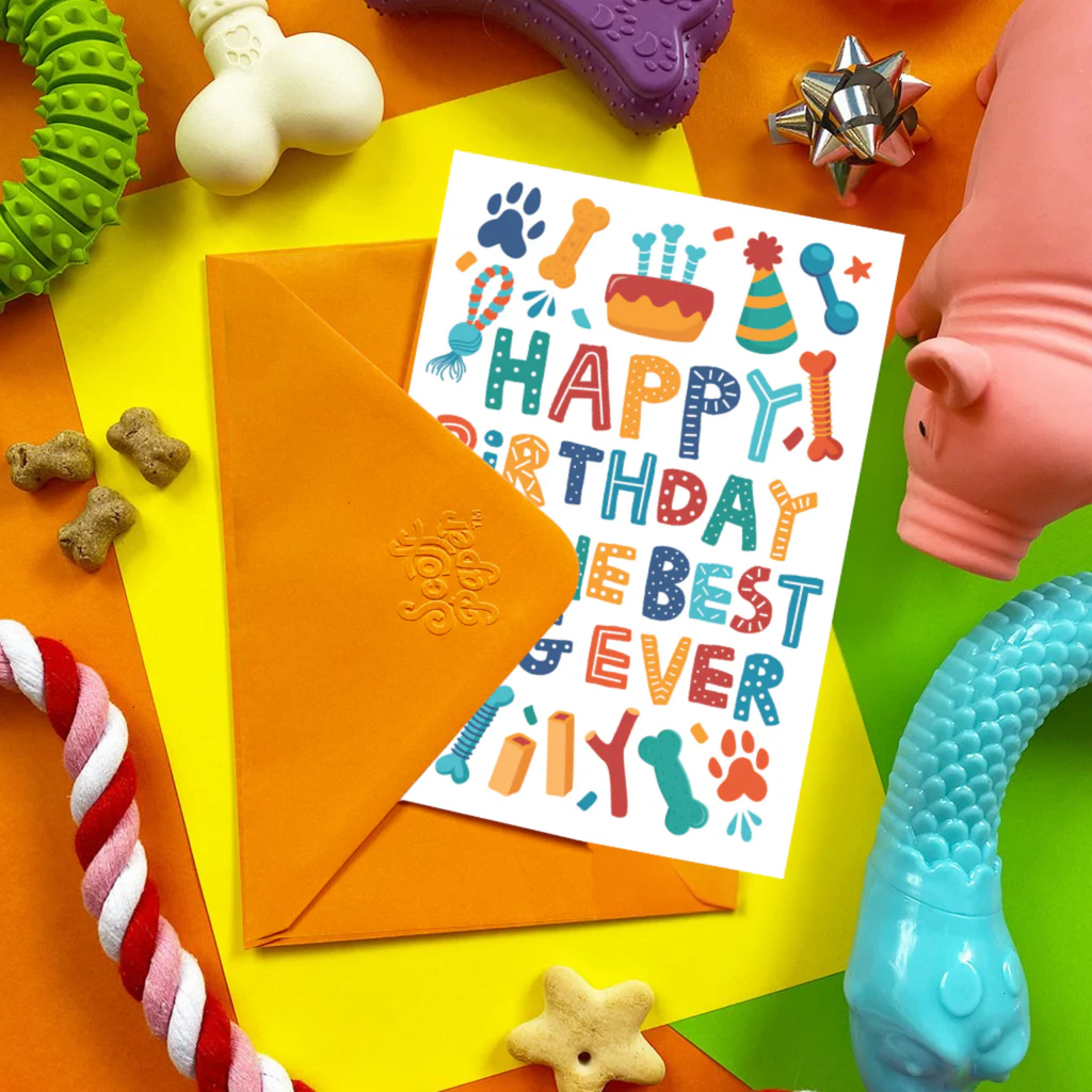 Scoff Paper Happy Birthday to the Best Dog Ever Edible Card