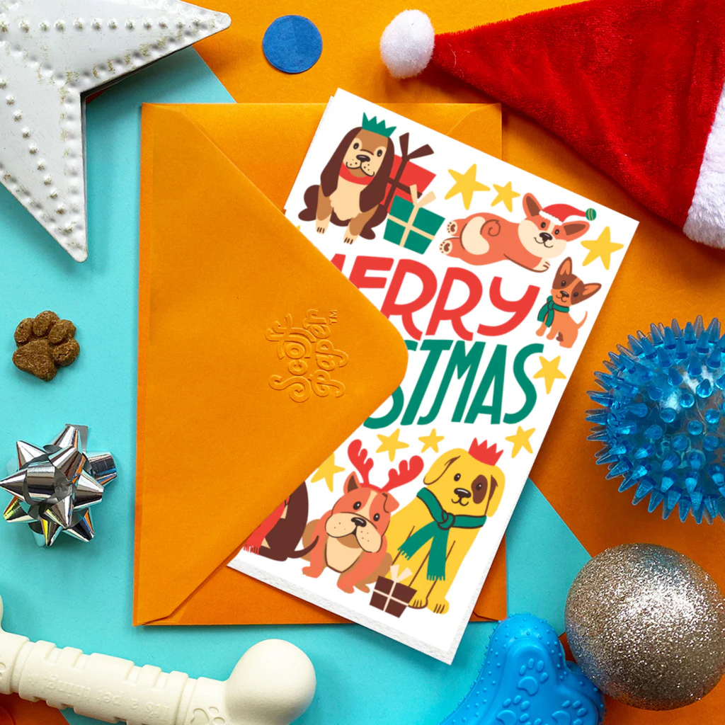 Scoff Paper Merry Christmas Chicken Flavoured Edible Card