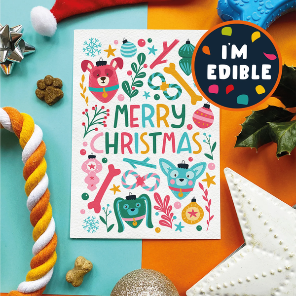 Scoff Paper Merry Christmas Turkey Flavoured Edible Card