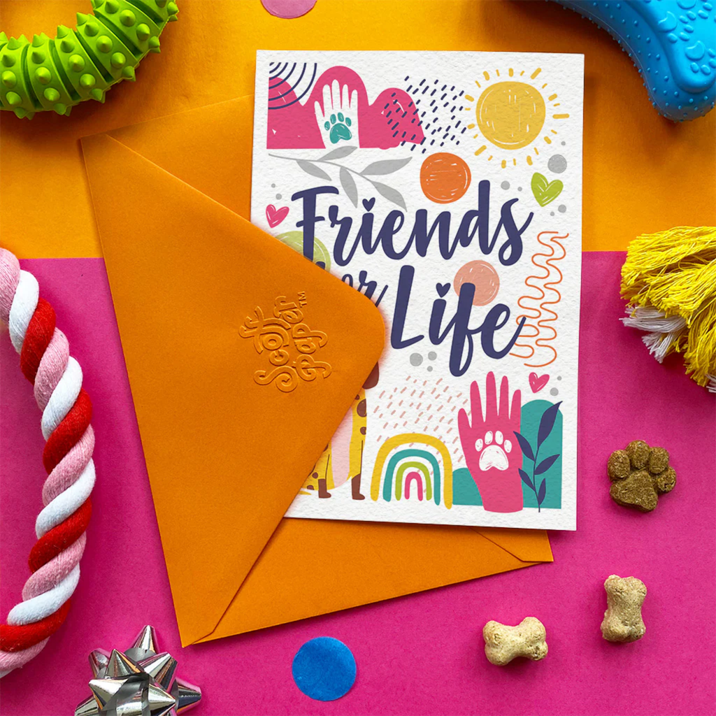 Scoff Paper Friends For Life Edible Card