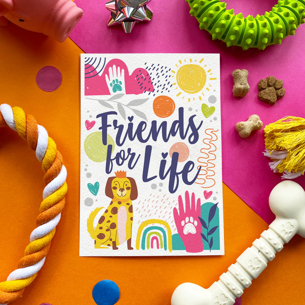 Scoff Paper Friends For Life Edible Card