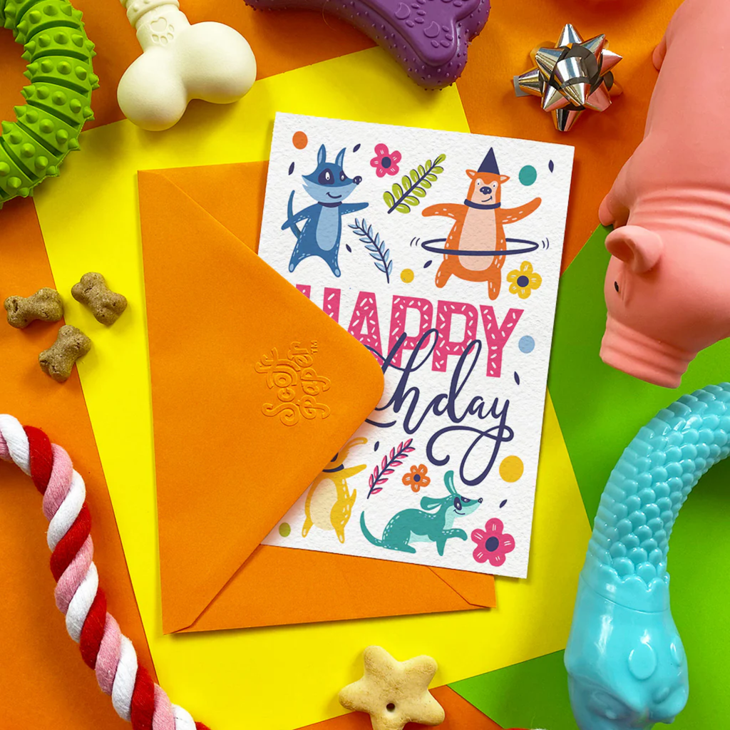 Scoff Paper Floral Happy Birthday Edible Card