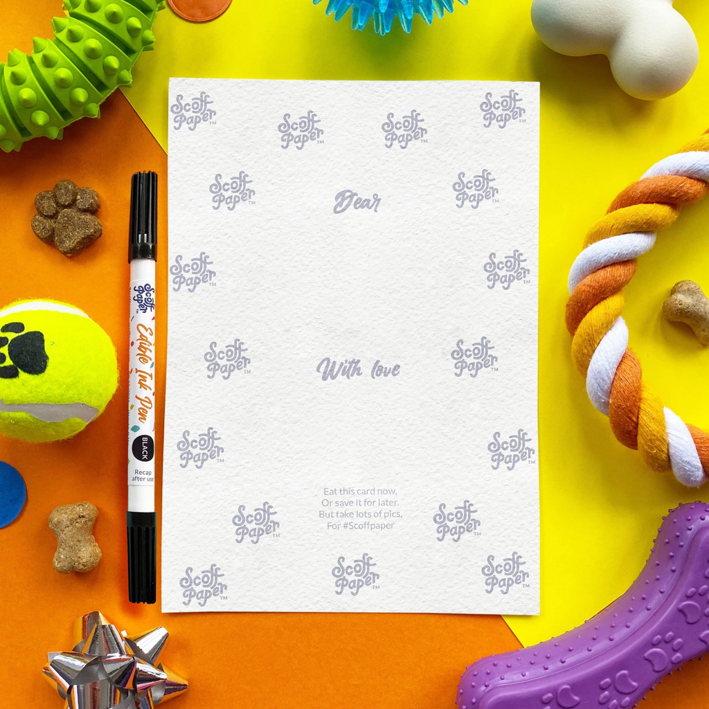 Scoff Paper Orange Happy Birthday Edible Card