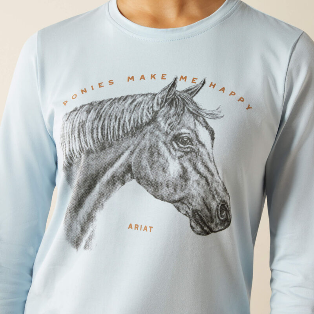 Ariat Girls Happy T-Shirt - Skyway
