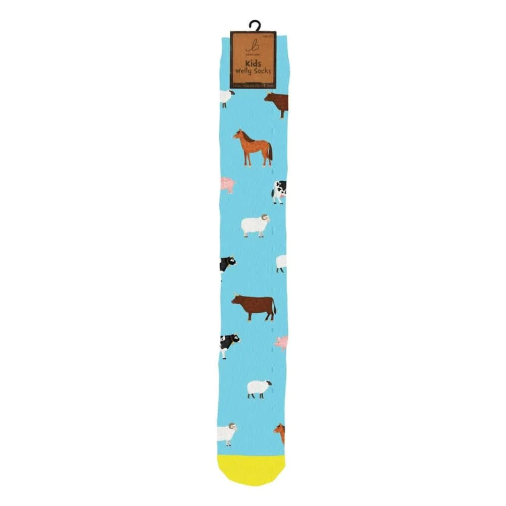 Bartleby Childs Welly Socks - Farmyard Friends