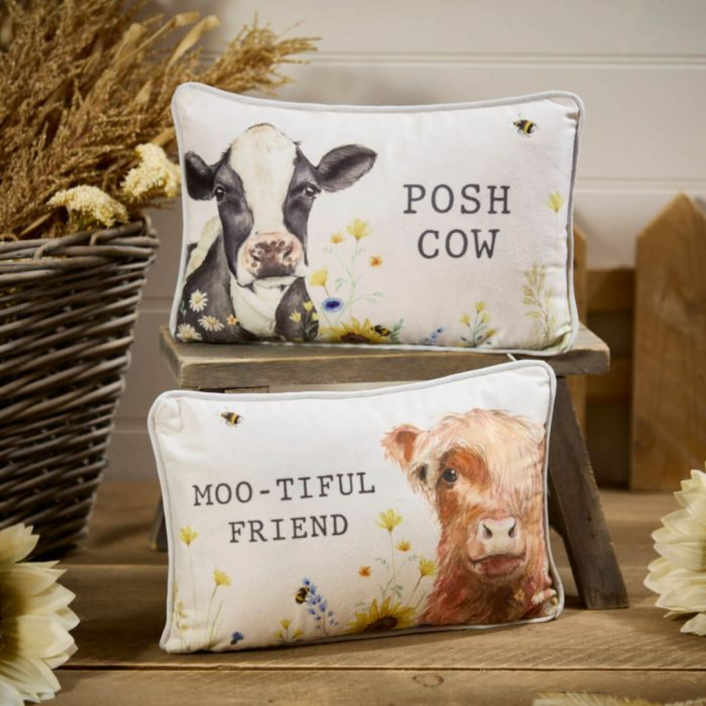 Langs Farm Animal Printed Velour Cushion - Assorted Designs