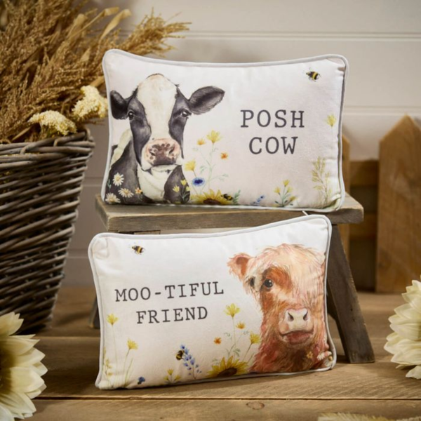 Langs Farm Animal Printed Velour Cushion - Assorted Designs