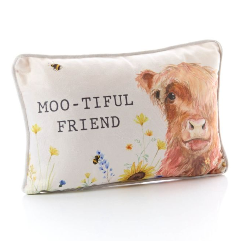 Langs Farm Animal Printed Velour Cushion - Assorted Designs
