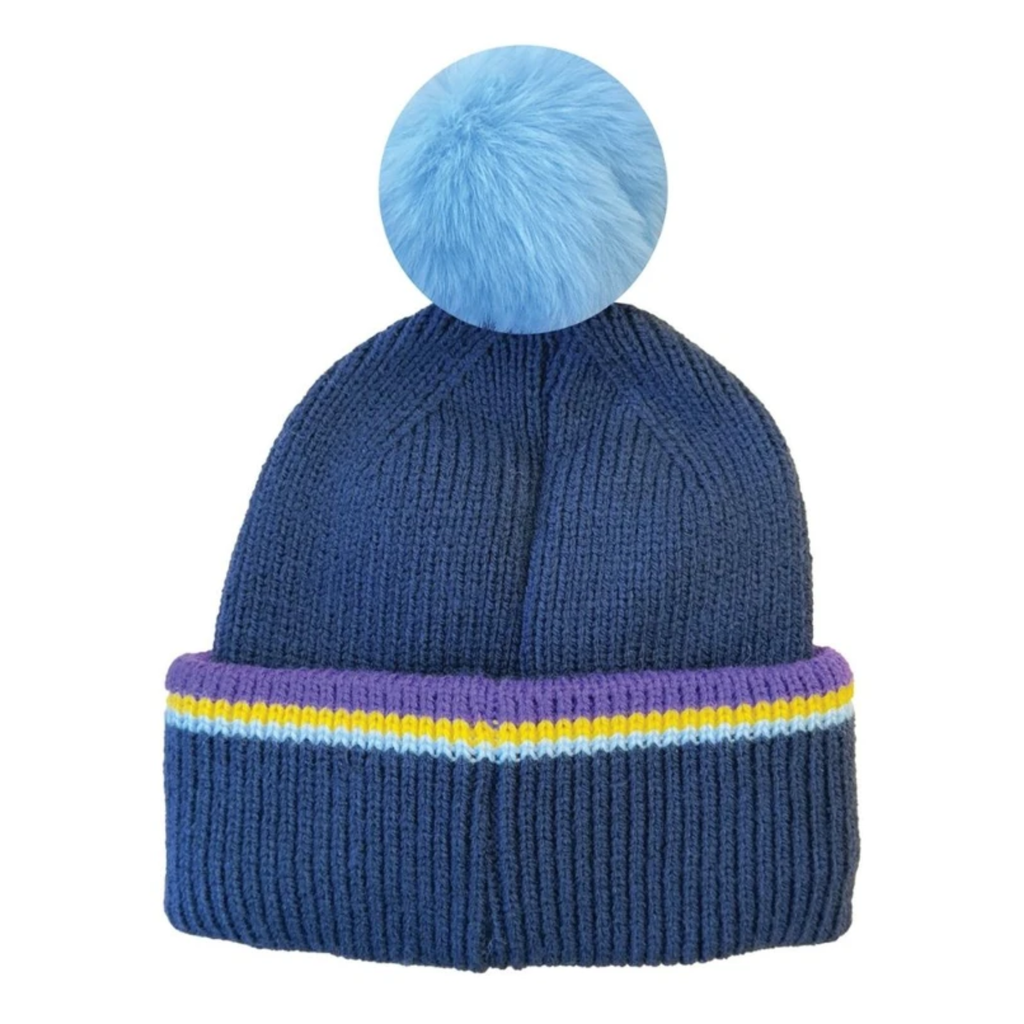 Official Junior Pony Club Recycled Knit Pom Hat - Navy