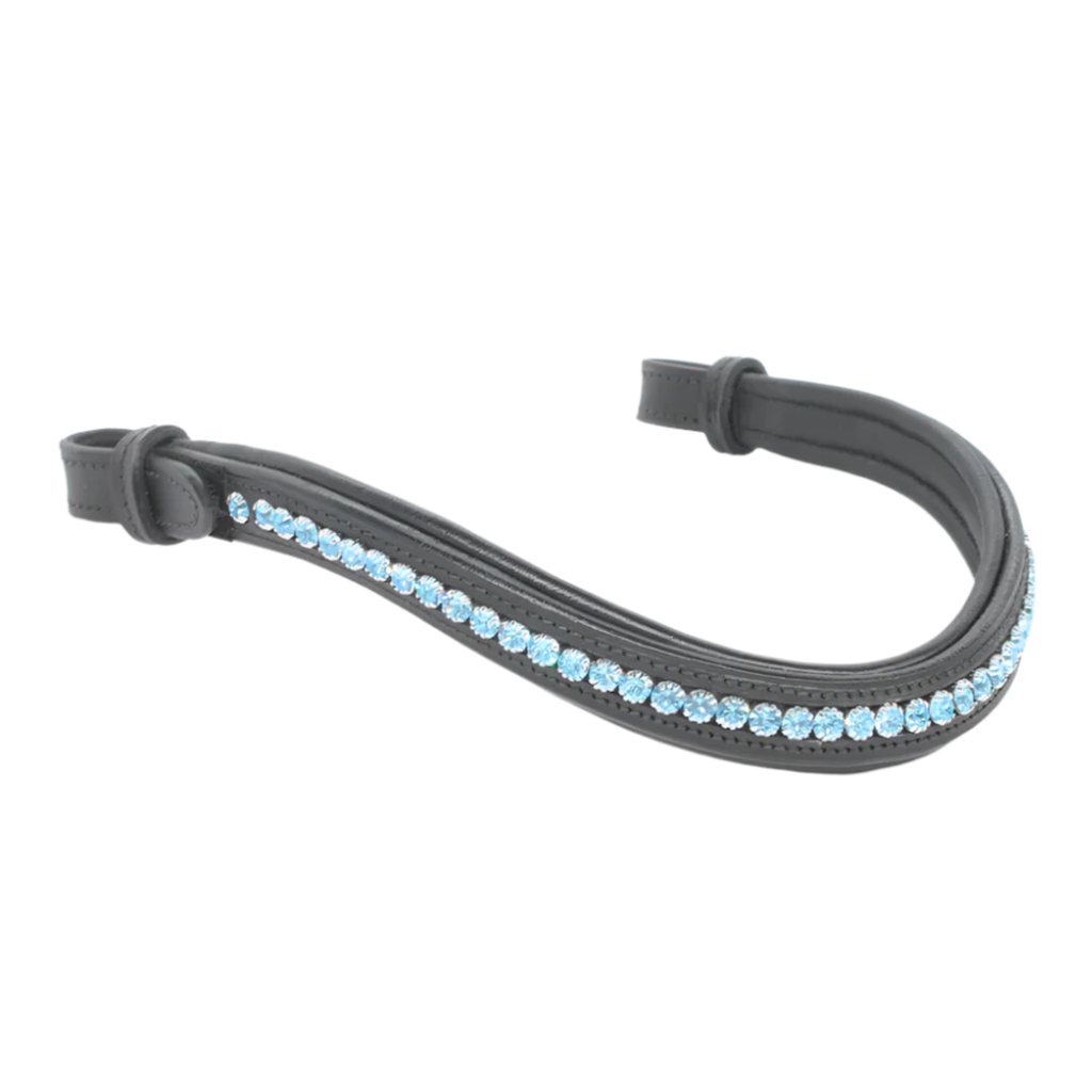 Mackey Baby Blue Sparkle Browband - Black