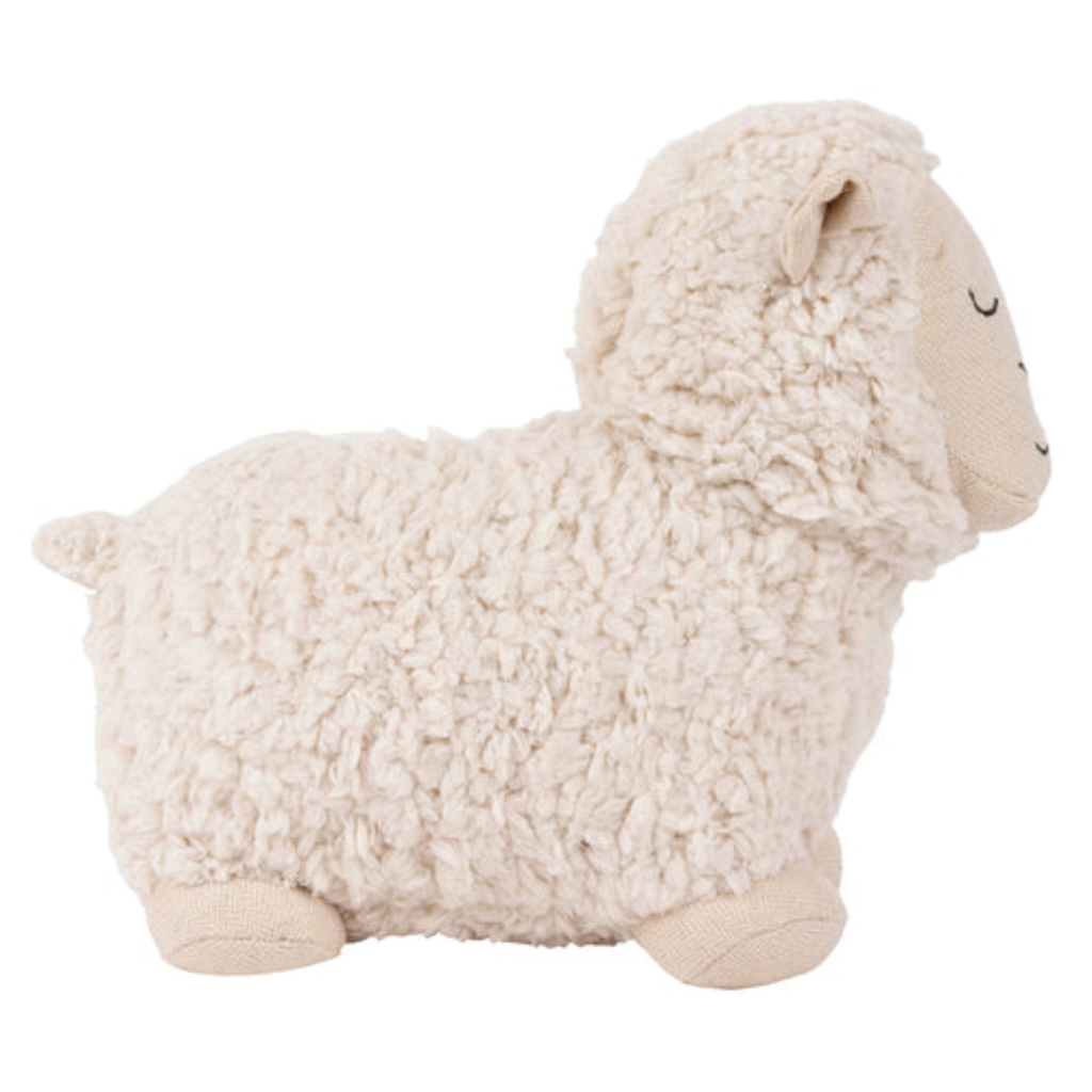 Sheep Shearling Fleece Door Stop - White