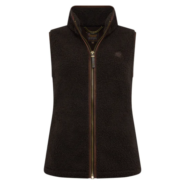 Holland Cooper Country Fleece Gilet - Chocolate Borg