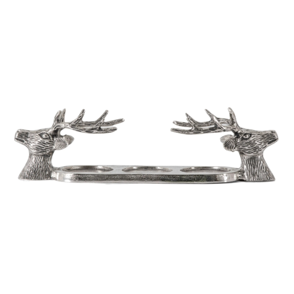 Gallery Direct Stag Candleholder - Aluminium