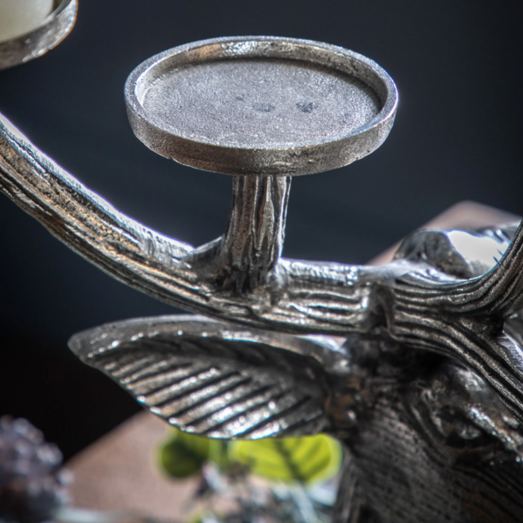 Gallery Direct Stag Candelabra - Aluminium