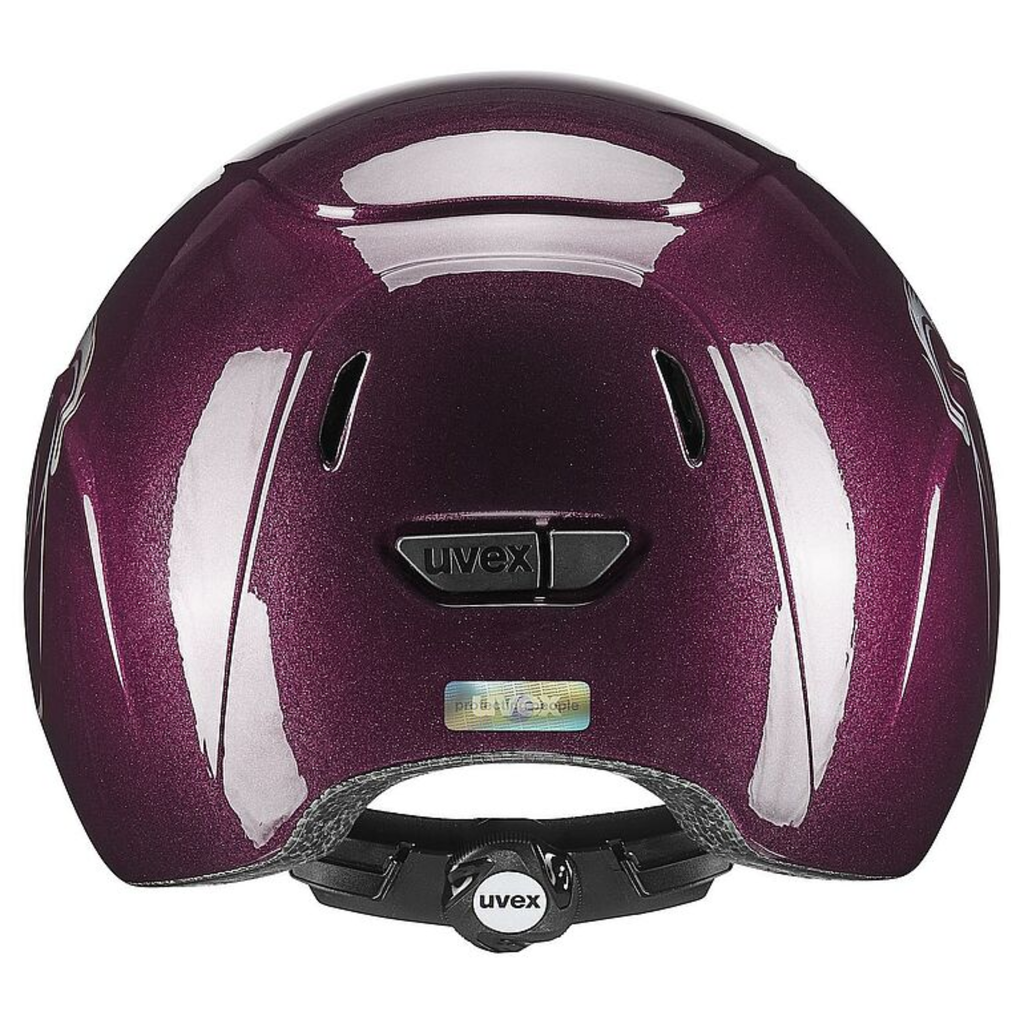 Uvex Kidoxx Riding Helmet - Flower Burgundy Shiny
