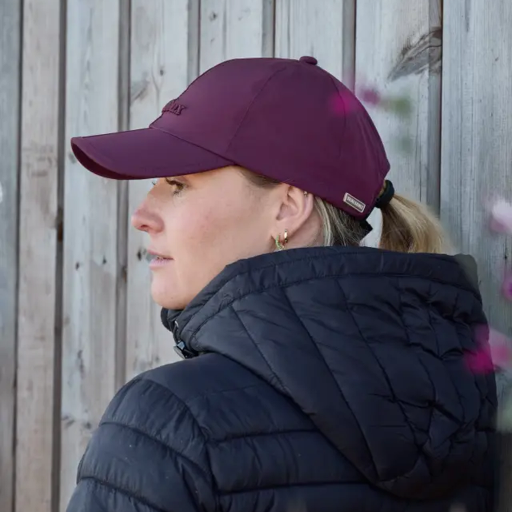 LeMieux x Sealskinz Waterproof Foldable Peak Cap - Burgundy