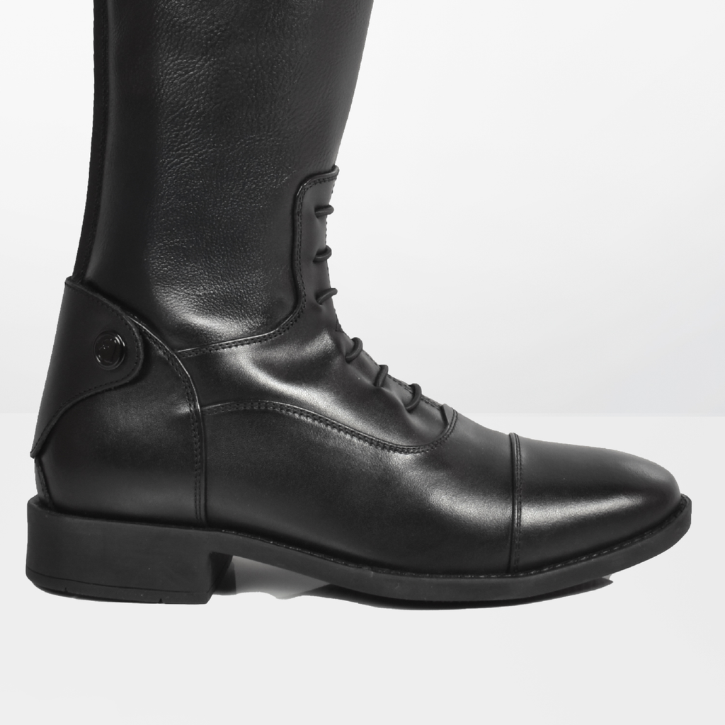 Brogini Como Piccino Childs Stretch Riding Boot - Patent Stripe