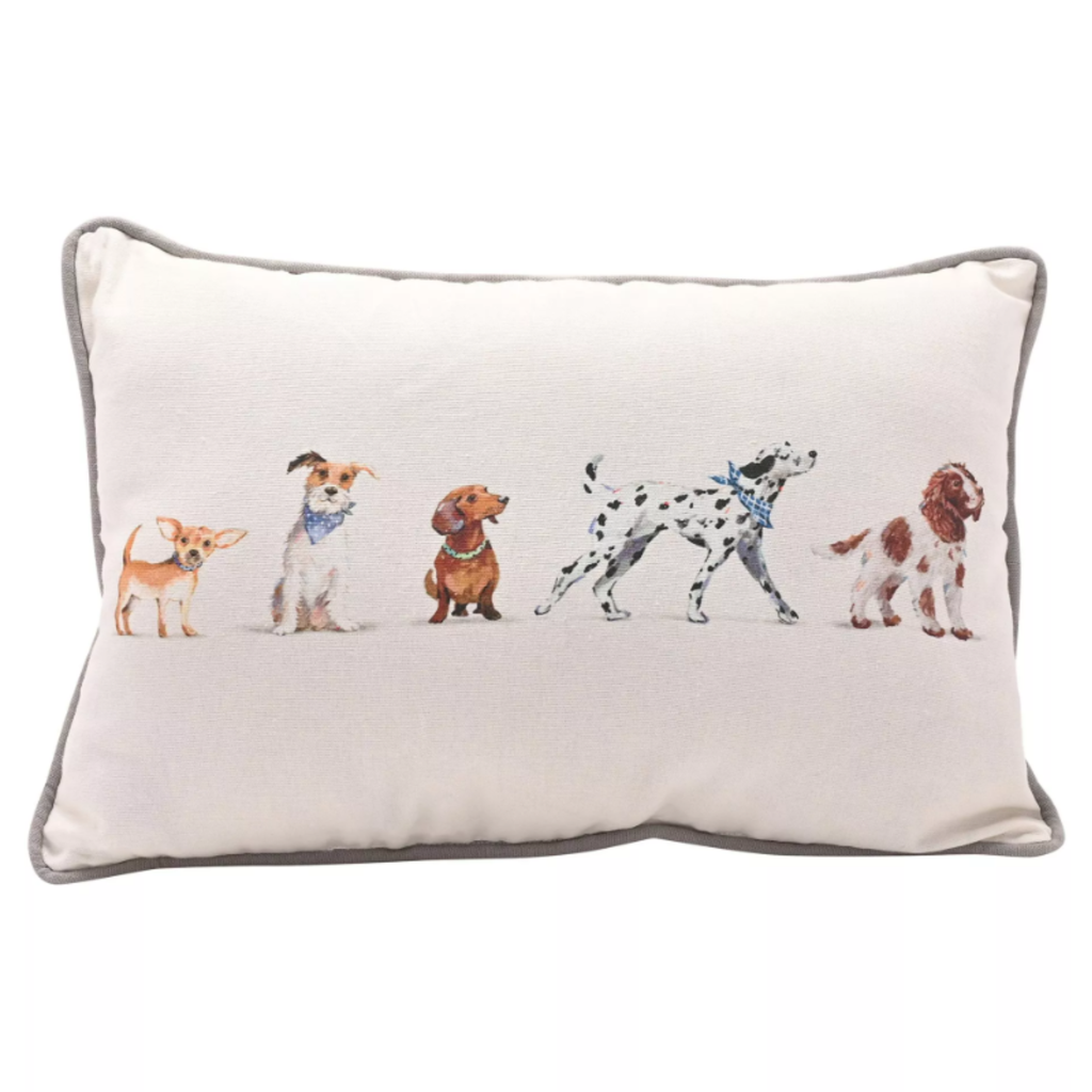 The Wildlife by Ling Designs Cushion - Dog Line Up
