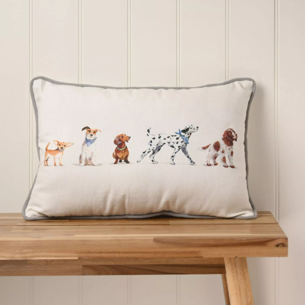 The Wildlife by Ling Designs Cushion - Dog Line Up