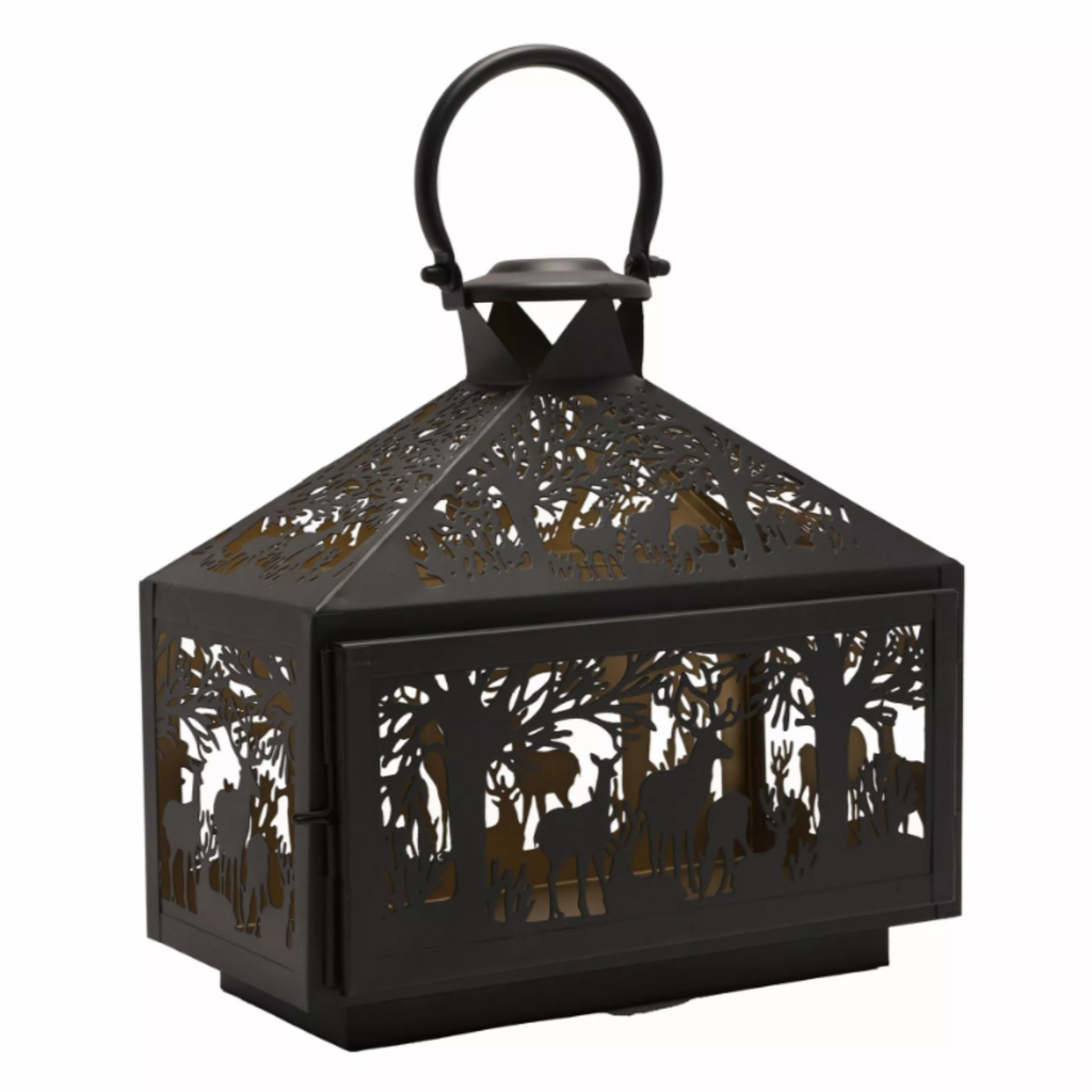 Stag Silhouette Lantern - Rectangular