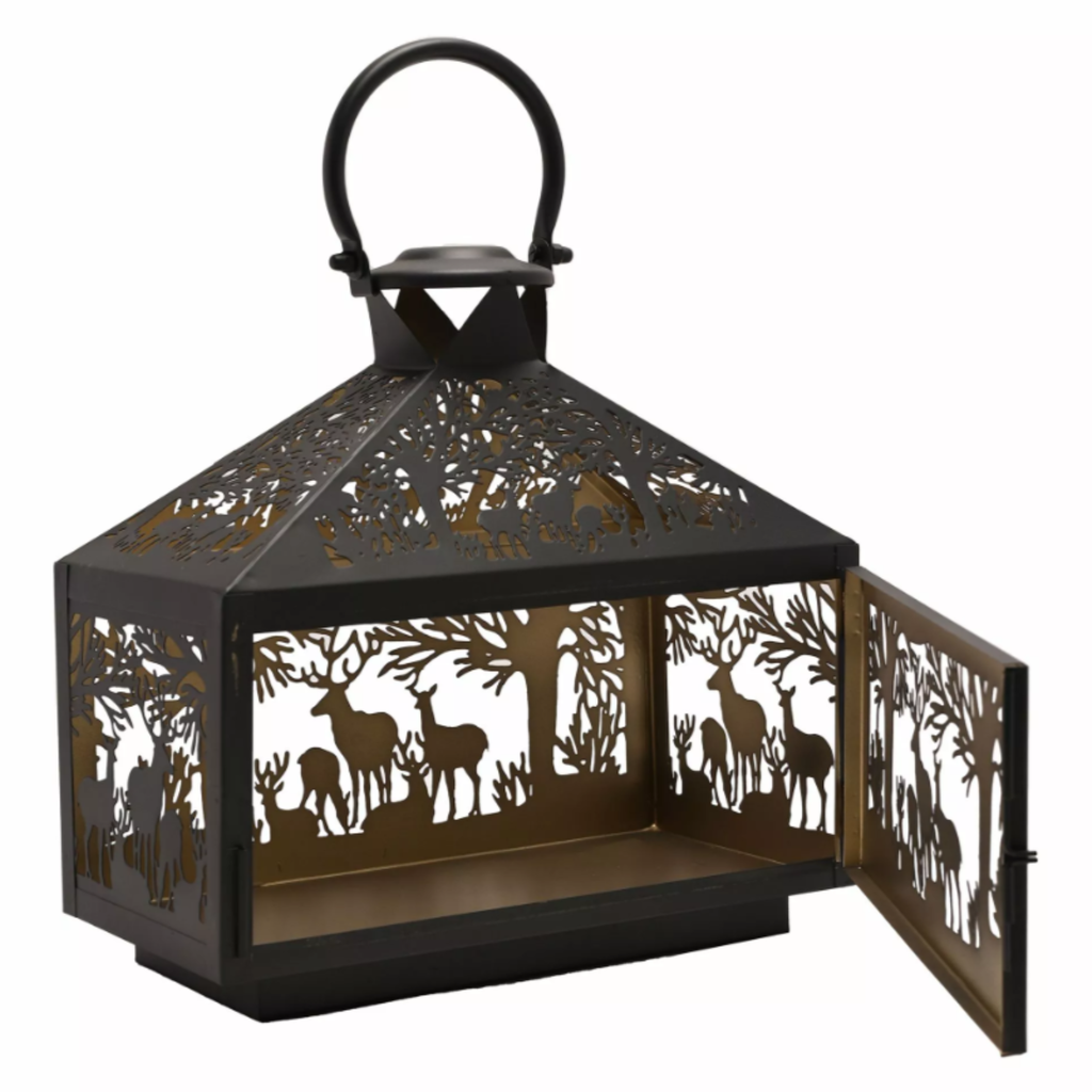 Stag Silhouette Lantern - Rectangular