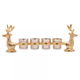 Gold Metal Stag and Tealight Holder