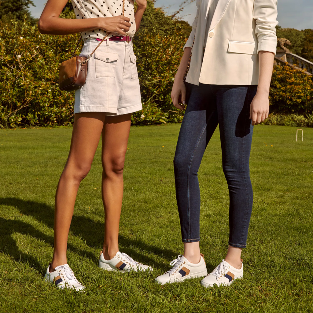 Fairfax and Favor Alexandra Trainer - White/Tan/Navy