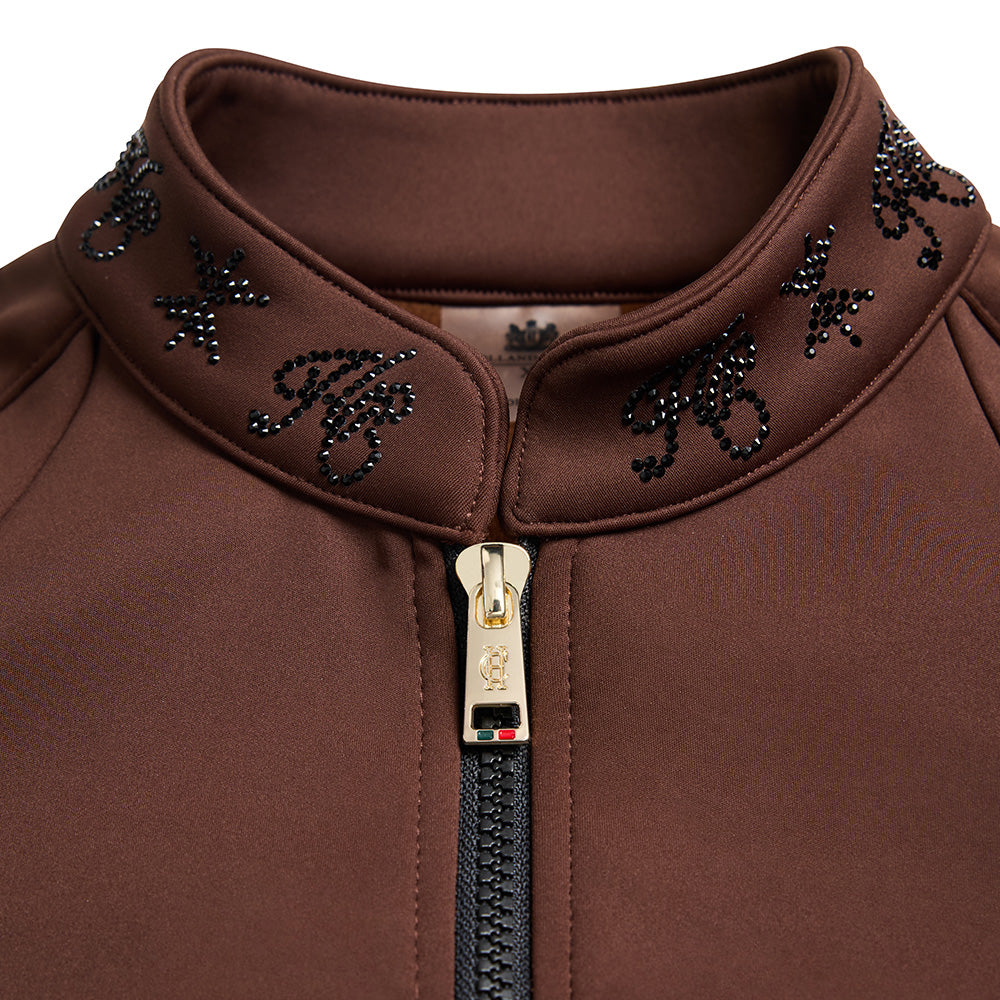 Holland Cooper Crystal Zip Jacket - Walnut