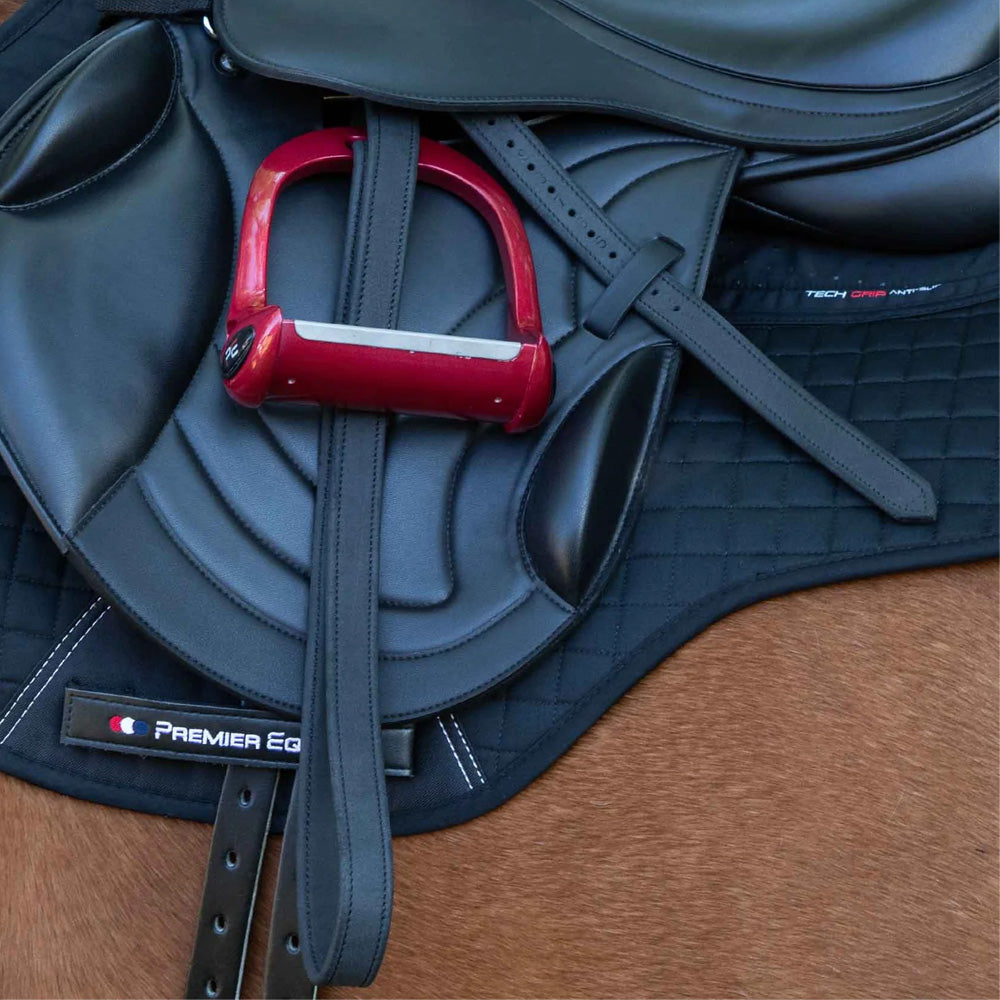 Premier Equine German Aniline Stirrup Leathers - Black