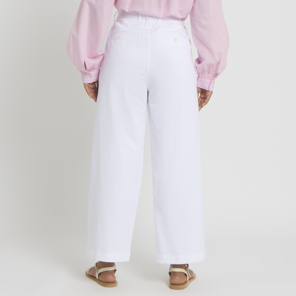 Joules Ladies Wide Leg Chinos - Cream