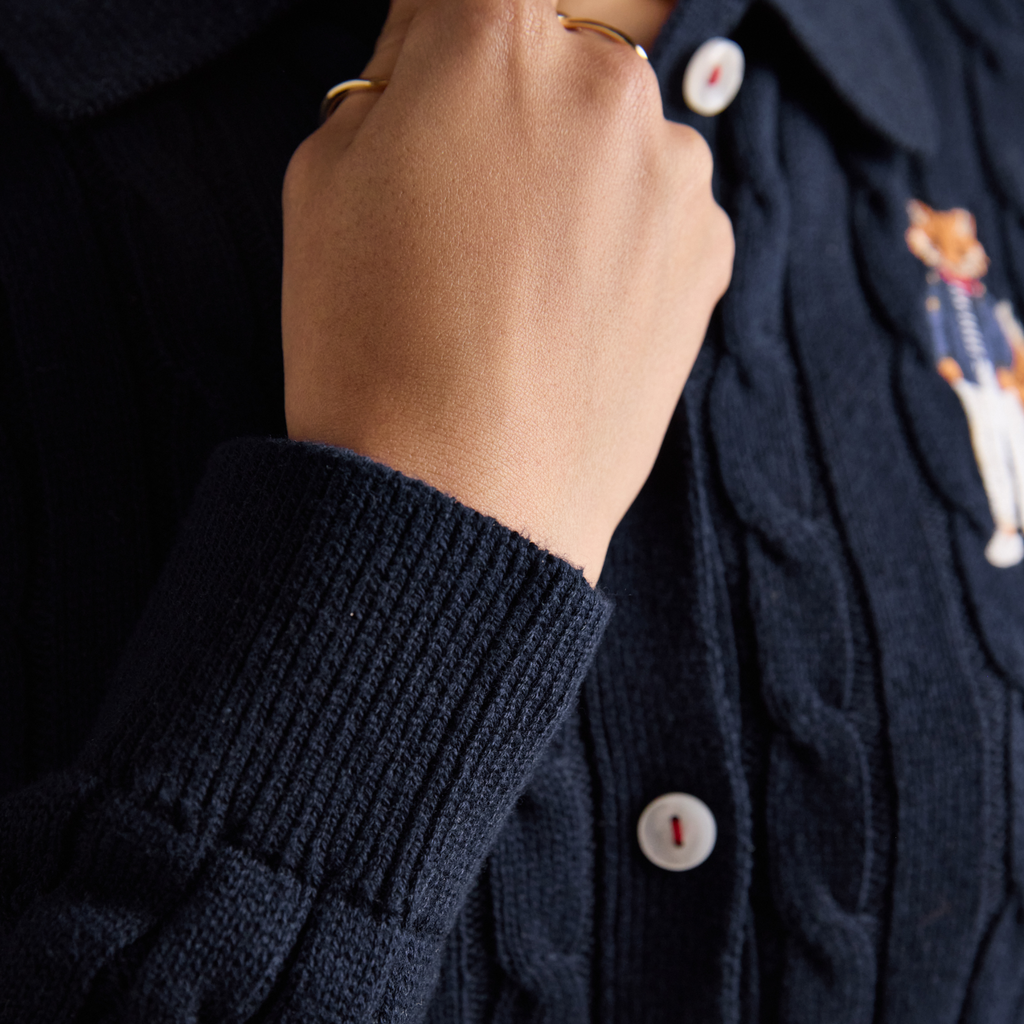 Joules Ladies Collared Cardigan Navy