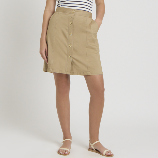 Joules Ladies Chino Skirt - Tan Brown