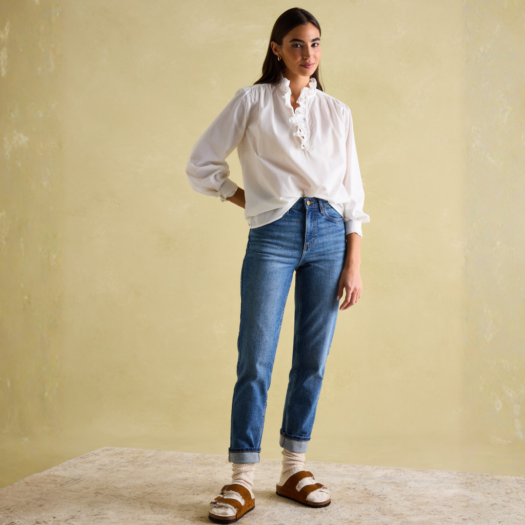 Joules Ladies Melanie Blouse - White