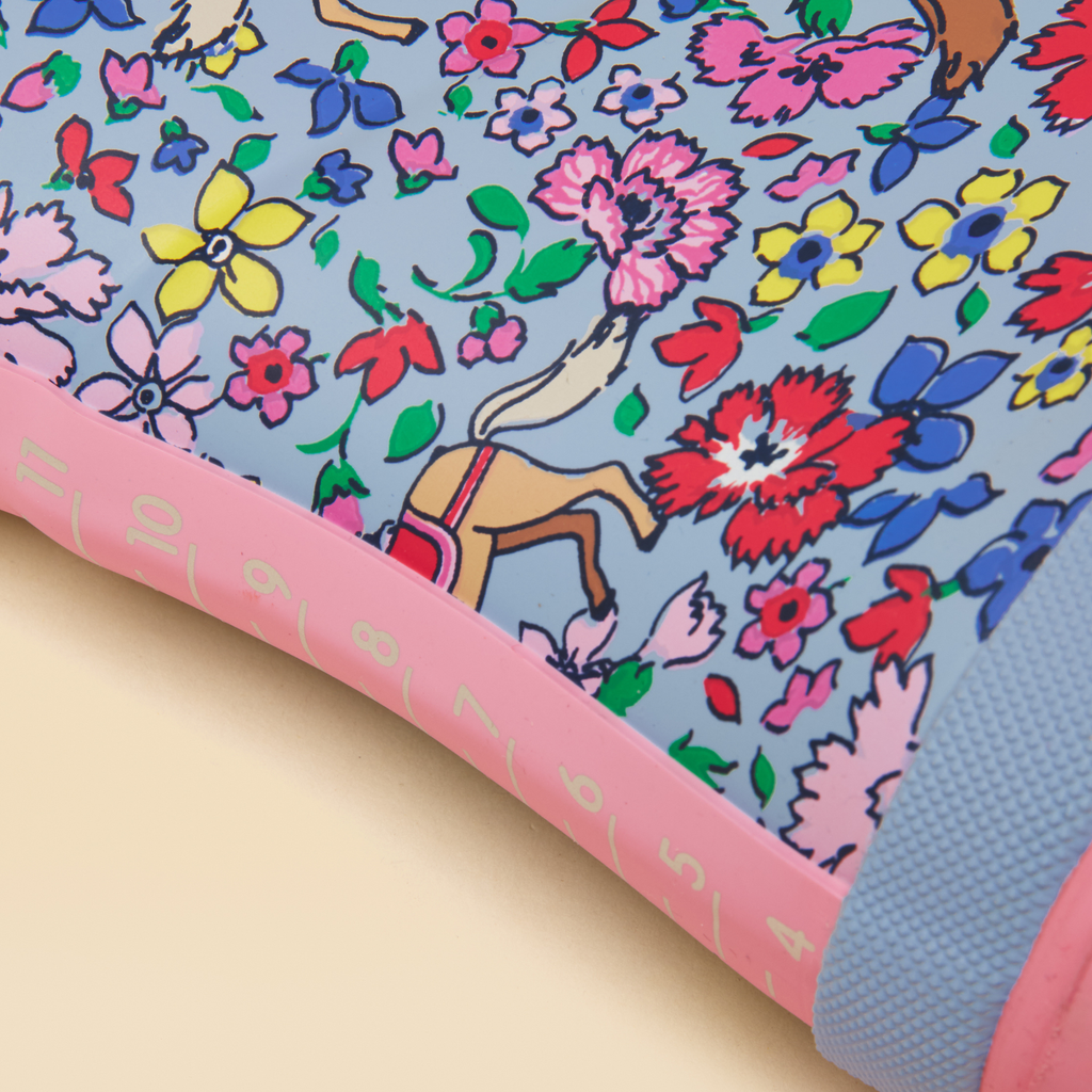 Joules Kids Welly Print - Blue Horse
