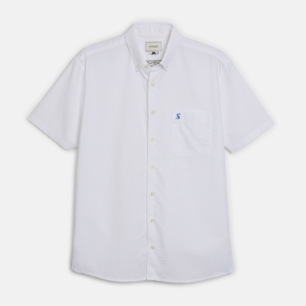 Joules Mens Oxford Short Sleeved Shirt White