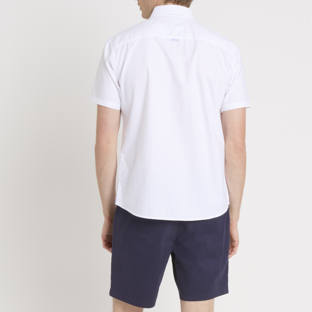 Joules Mens Oxford Short Sleeved Shirt White
